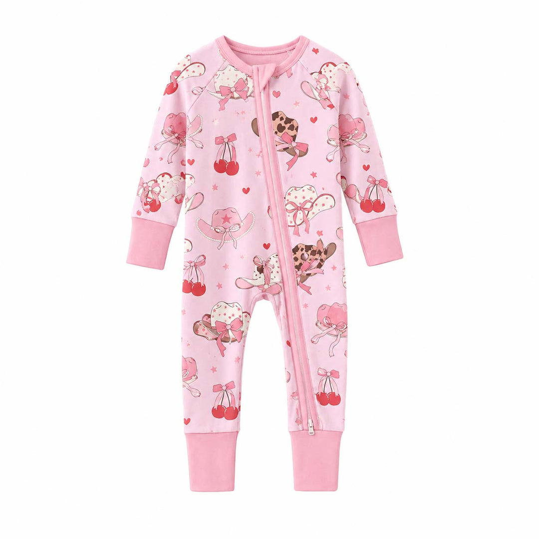 Pink Cherry Cowgirl Hats Bamboo Convertible Zippy