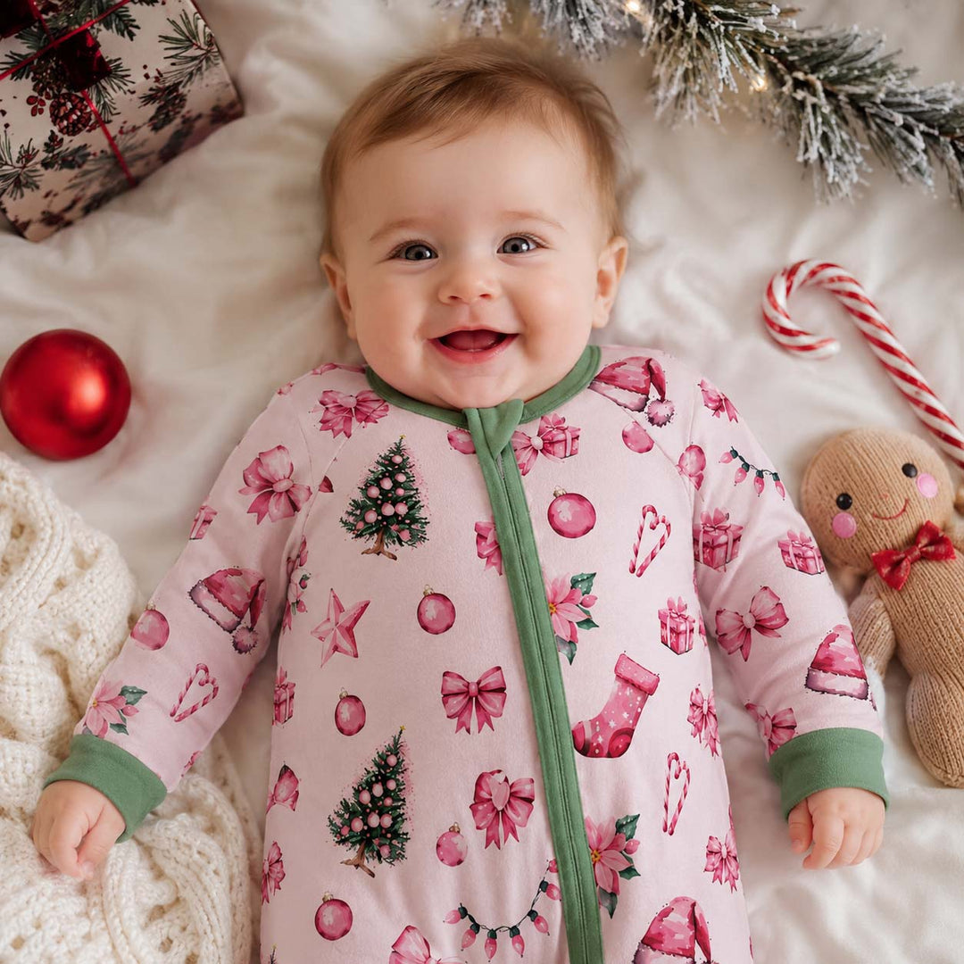 Pink Christmas Holiday Favorites Bamboo Convertible Zippy