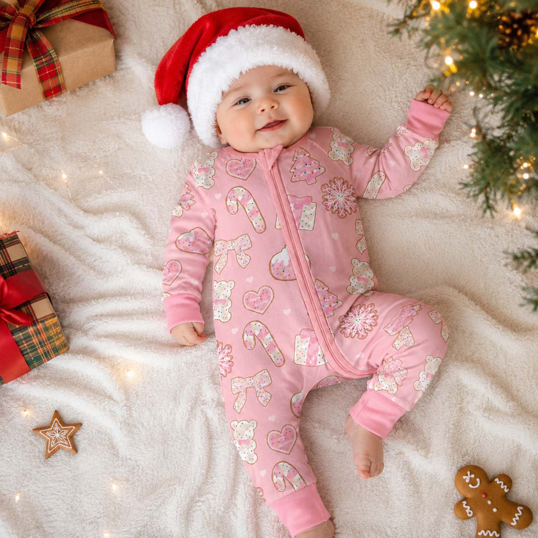 Pink Christmas Sugar Cookies Bamboo Convertible Zippy