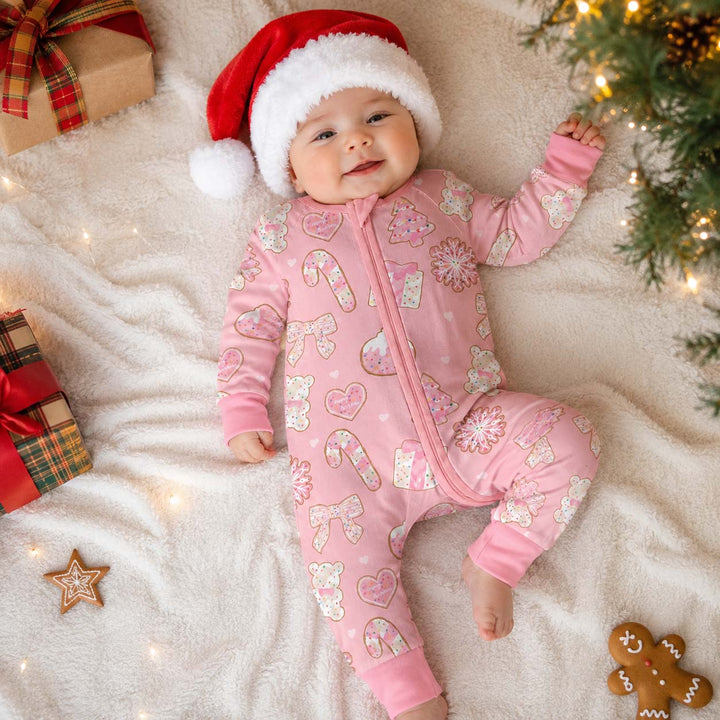 Pink Christmas Sugar Cookies Bamboo Convertible Zippy