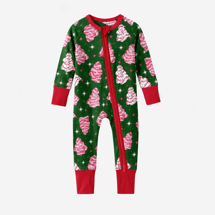 Pink Christmas Tree Treats Bamboo Convertible Zippy