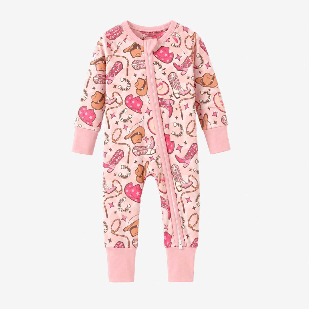 Pink Cowgirl Western Pattern Bamboo Convertible Zippy