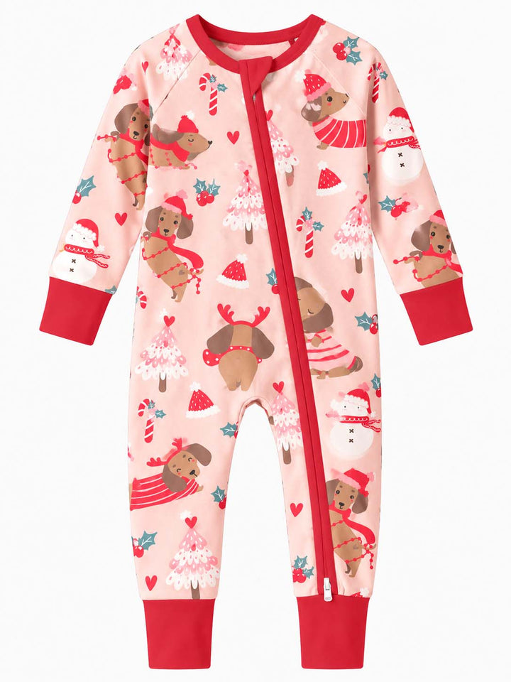 Pink Dachshund Christmas Wonderland Bamboo Convertible Zippy