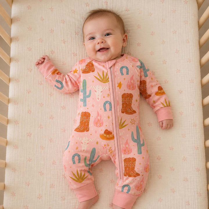Pink Desert Cowgirl Bamboo Convertible Zippy