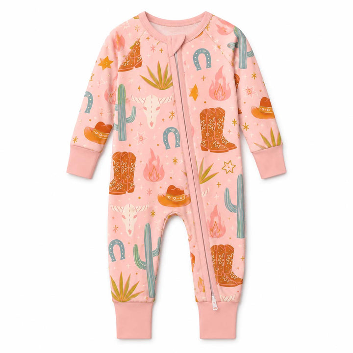 Pink Desert Cowgirl Bamboo Convertible Zippy