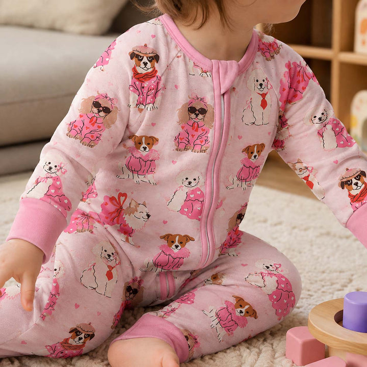 Pink Fashion Dogs Bamboo Convertible Zippy