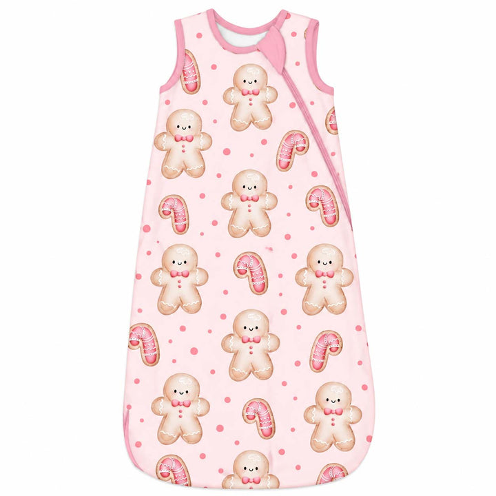 Pink Gingerbread Candy Christmas Bamboo Sleep Bag