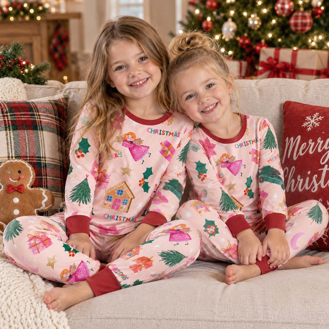 Pink Nutcracker Christmas Bamboo Two Piece Long Sleeve Pajama Set