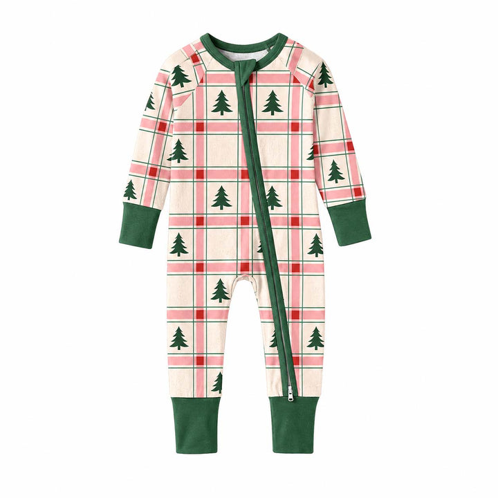 Pink Plaid Christmas Trees Bamboo Convertible Zippy