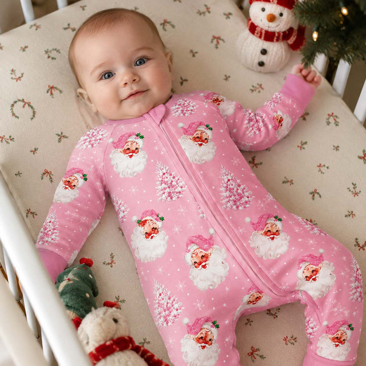 Pink Santa Christmas Bamboo Convertible Zippy