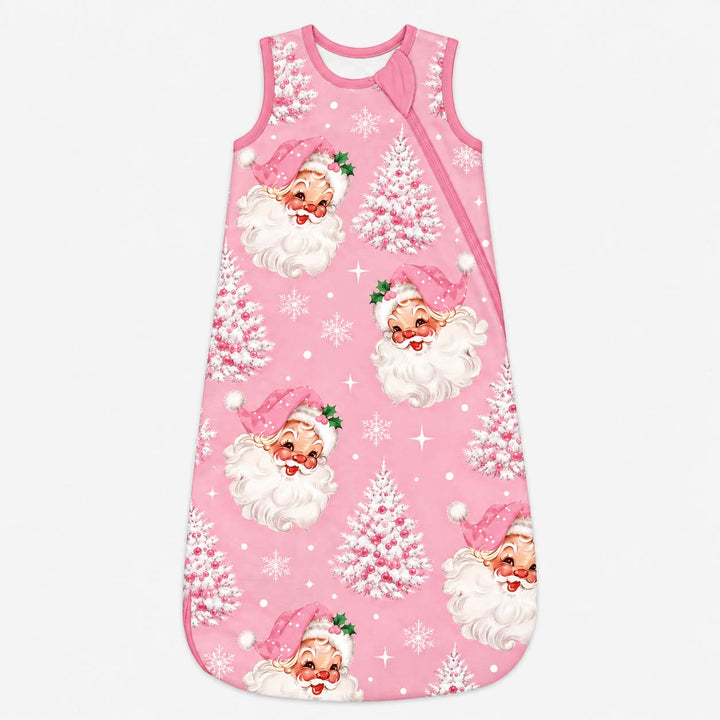 Pink Santa Christmas Bamboo Sleep Bag