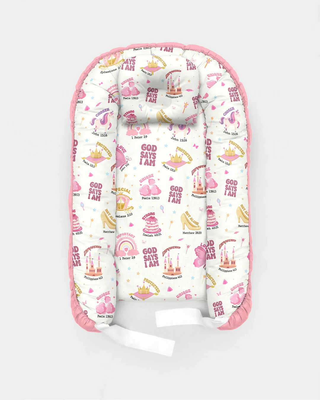 God Says I Am Girl Bamboo Baby Nest Bed