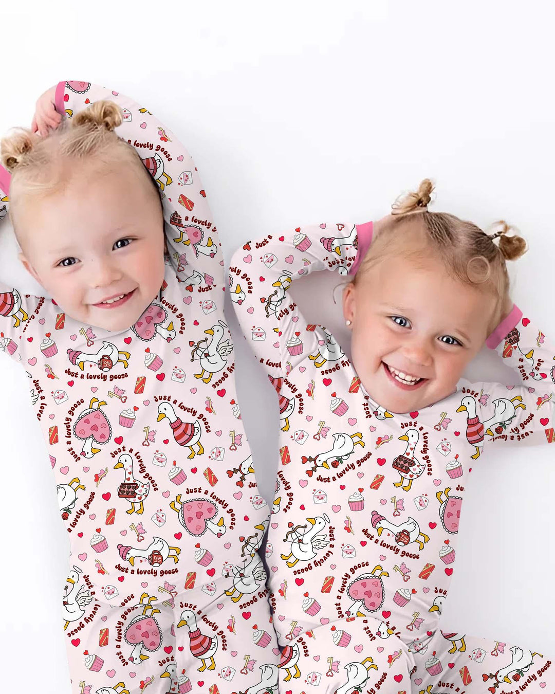 Valentine Silly Goose Bamboo Two Piece Long Sleeve Pajama Set