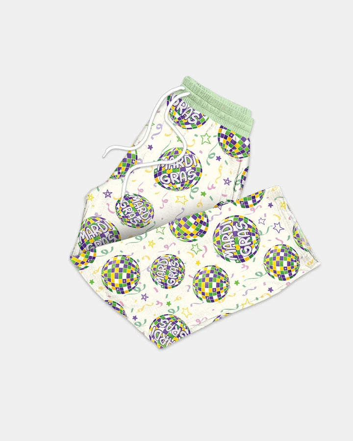 Mardi Gras Disco Ball Bamboo Men's Pajama Set