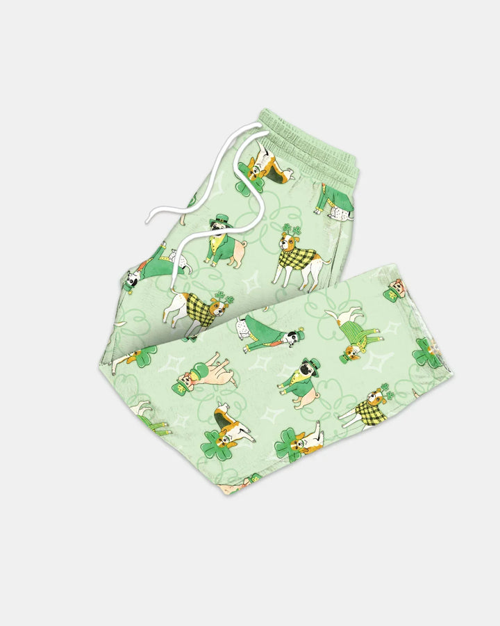 St. Patrick's Day Puppies Bamboo Men's Pajama Set