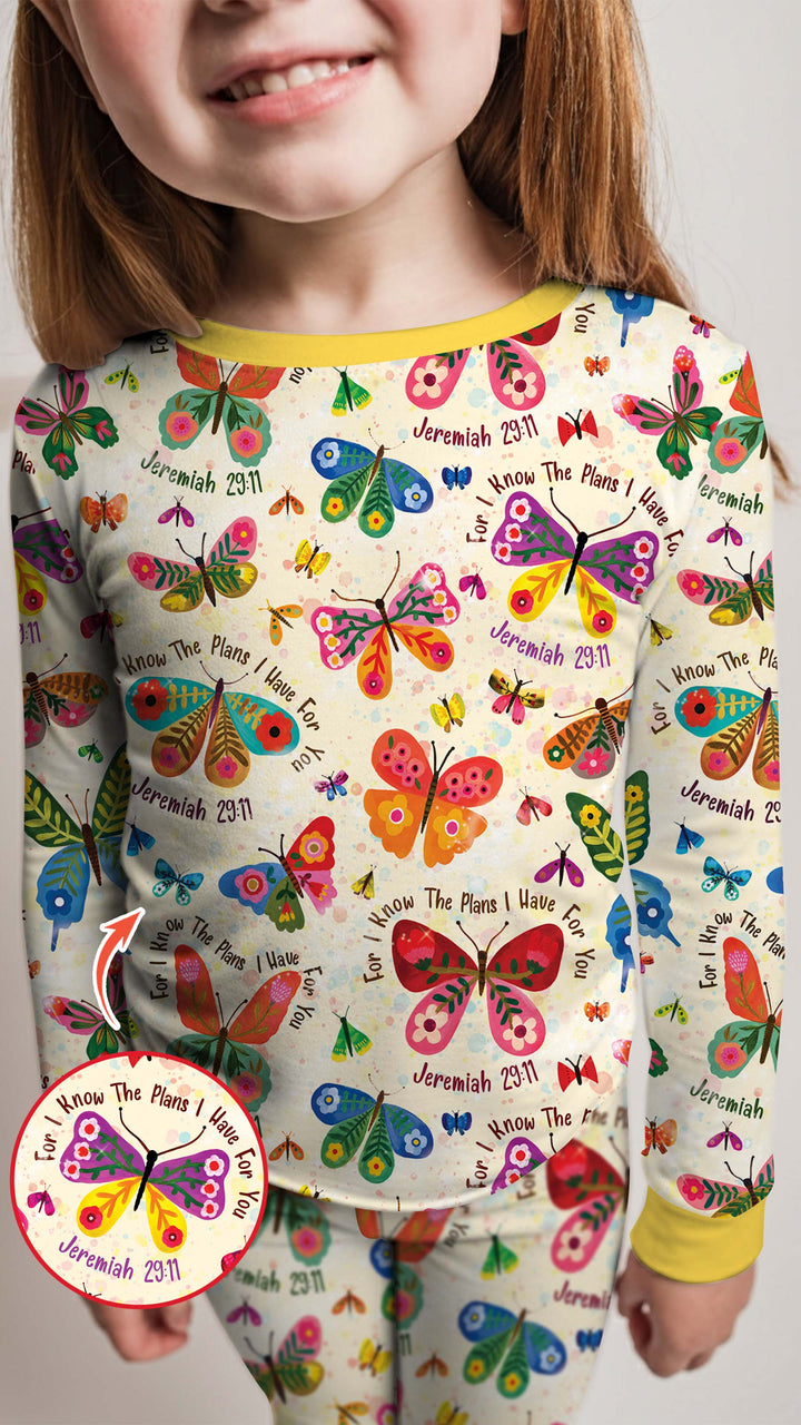 For I Know The Plans I Have For You Bamboo Two Piece Long Sleeve Pajama Set
