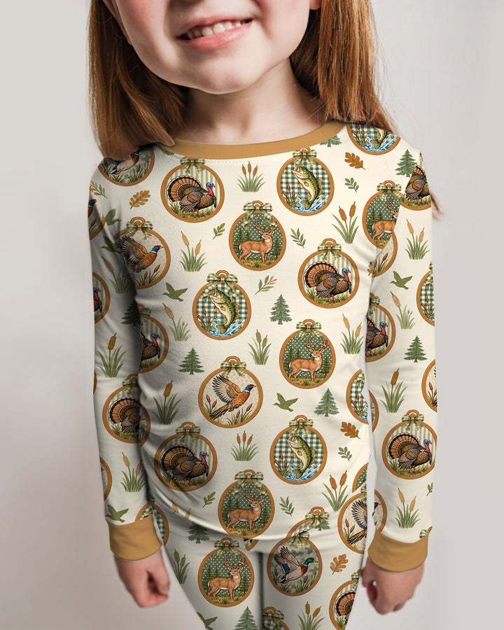 Hunting Season Family Matching Bamboo Two Piece Long Sleeve Pajama Set