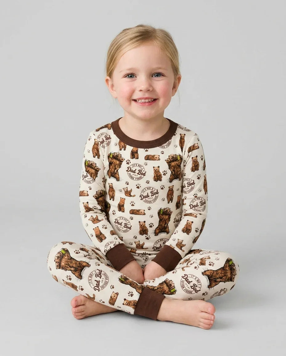 Daddy Bear It's Not A Dad Bod Bamboo Two Piece Long Sleeve Pajama Set