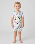 Tiny Friends Around the World Bamboo Two Piece Short Sleeve Shorts Pajama Set