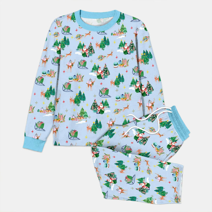 Jolly Forest Christmas Family Matching Bamboo Men's Pajama Set