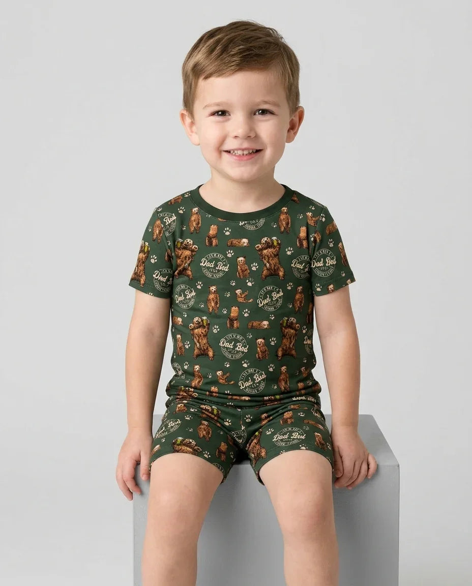 Daddy Bear It's Not A Dad Bod Bamboo Two Piece Short Sleeve Shorts Pajama Set