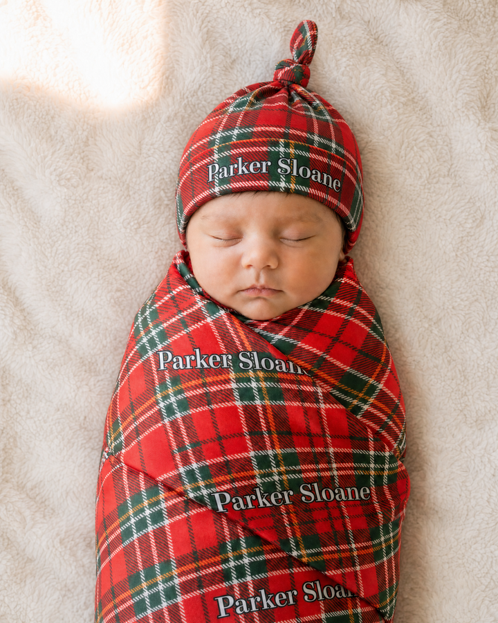 Personalized Christmas Bamboo Swaddle Blanket