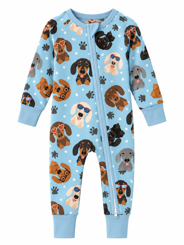 Playful Dachshund Paws Bamboo Convertible Zippy