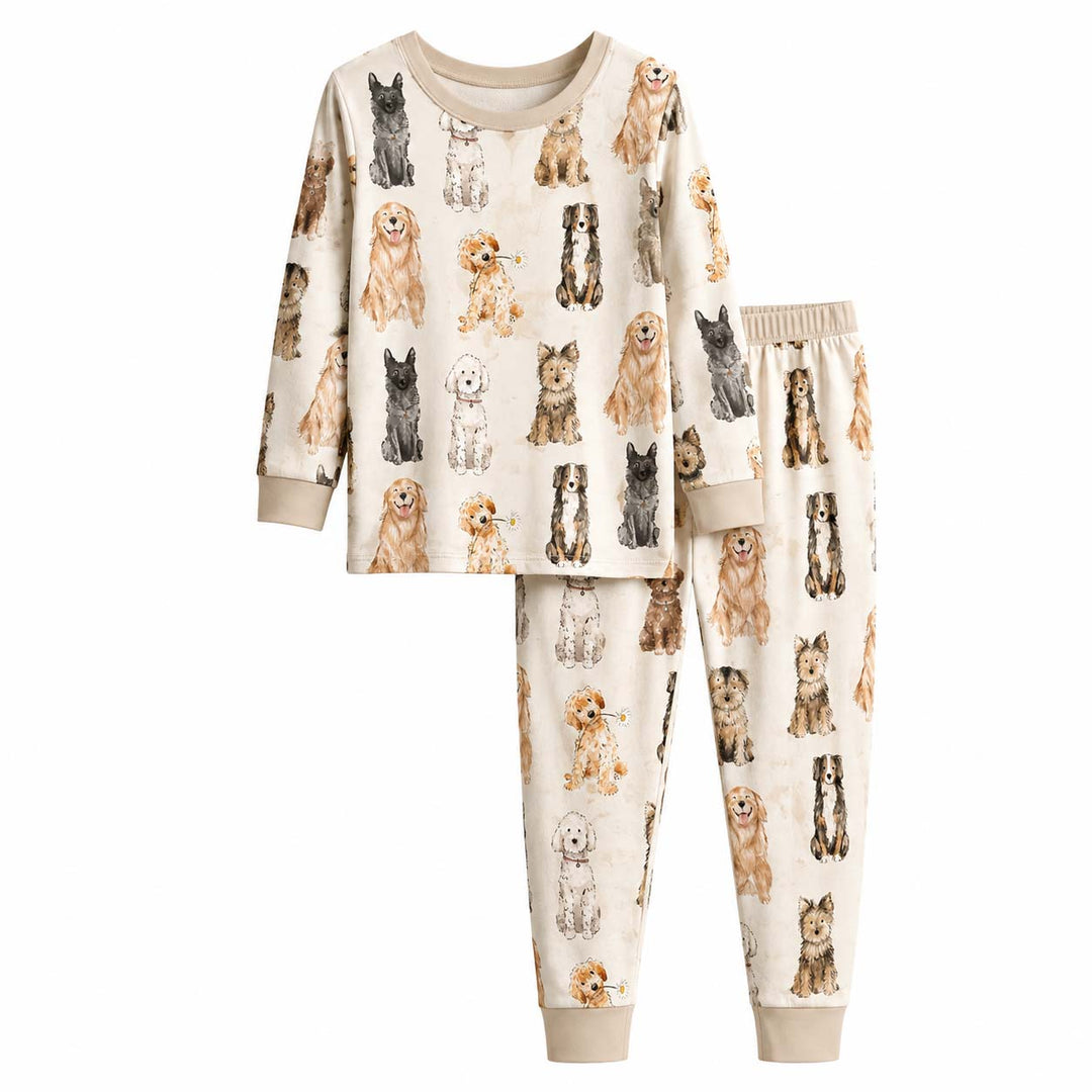 Playful Pet Friends Bamboo Two Piece Long Sleeve Pajama Set
