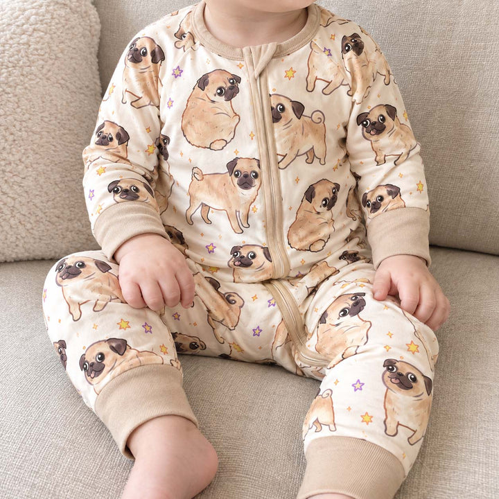 Playful Pug Stars Bamboo Convertible Zippy