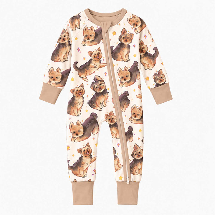 Playful Yorkie Stars Bamboo Convertible Zippy