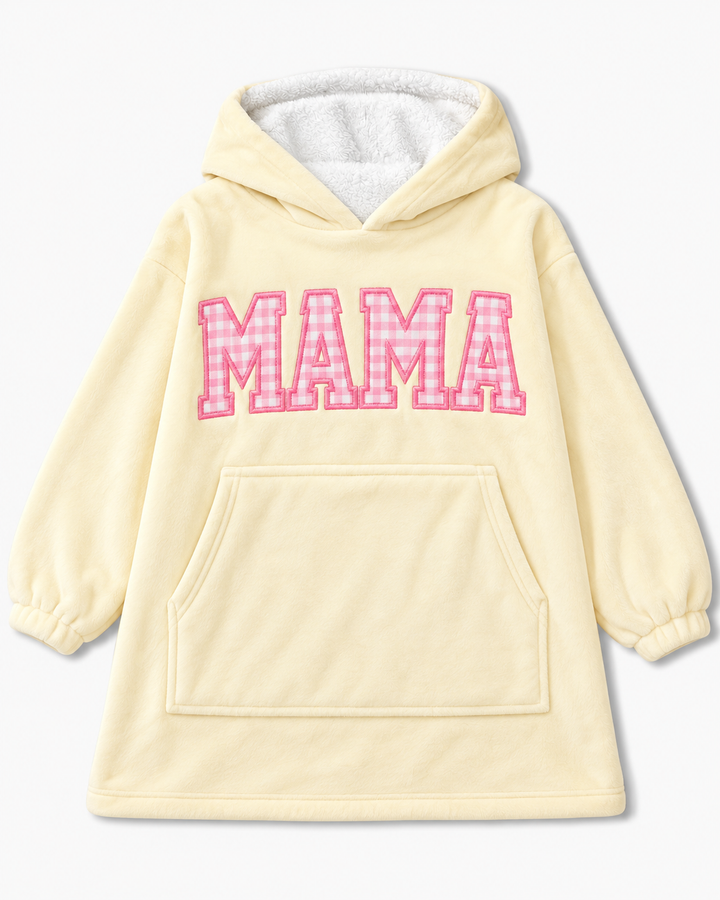 Custom Sweet Family Matching Embroidered Bamboo Blanket Hoodie