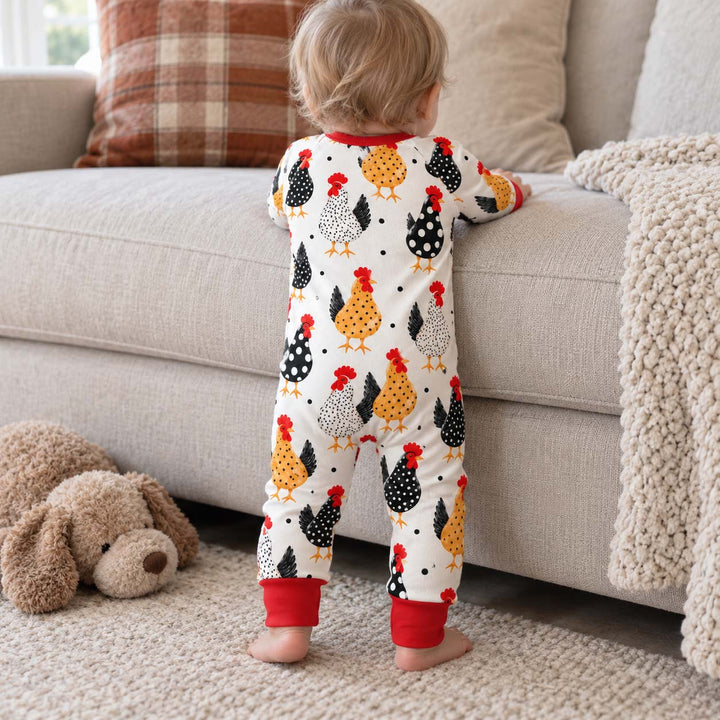 Polka Dot Hens Bamboo Convertible Zippy