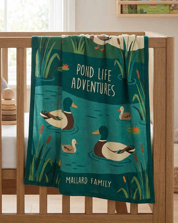 Pond Marsh Song Bamboo Blanket