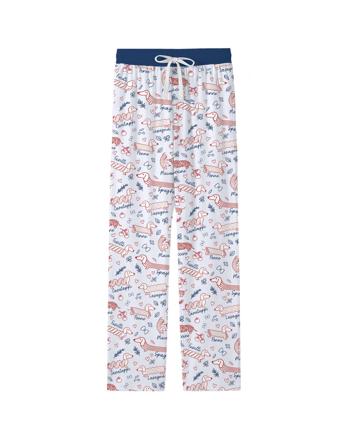 Funny Dachshund Pasta Pups Bamboo Men's Pajama Set