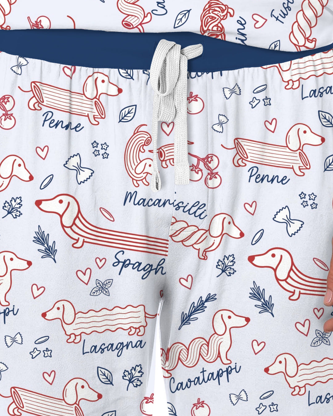 Funny Dachshund Pasta Pups Bamboo Men's Pajama Set