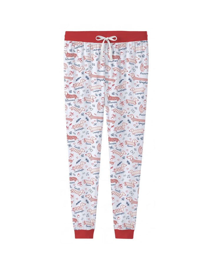 Funny Dachshund Pasta Pups Bamboo Women Pajama Set