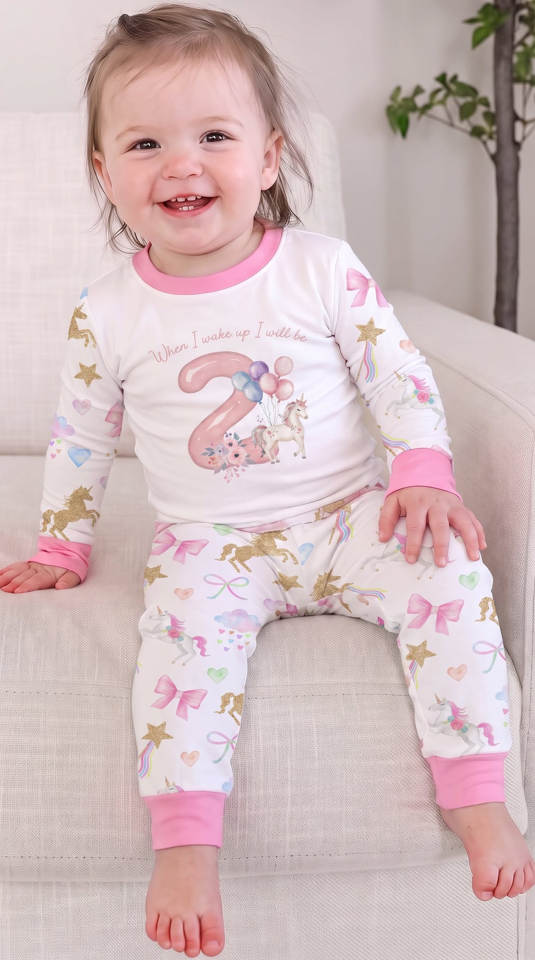 Custom Name When I Wake Up I Will Be Birthday Bamboo Two Piece Long Sleeve Pajama Set