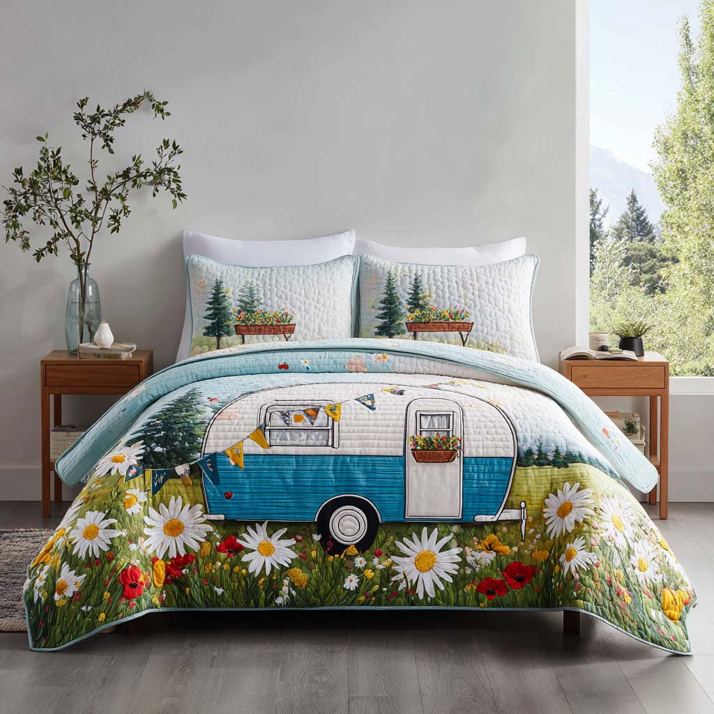 Quiet Nature Escape Bamboo Quilt Bedding Set