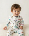 Gone Fishing Bamboo Convertible Zippered Romper