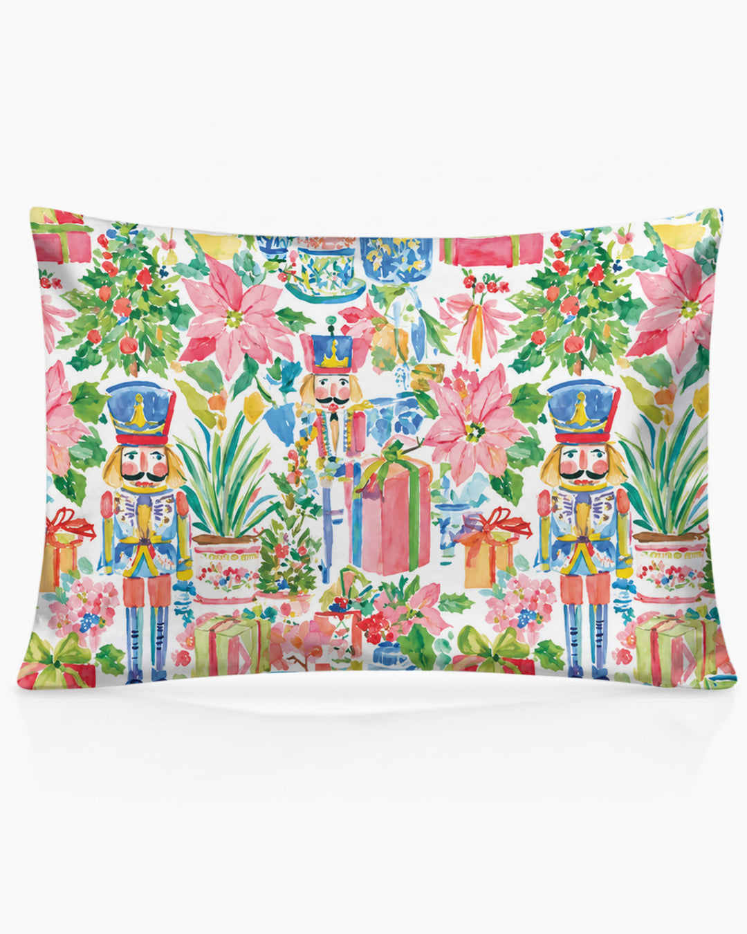 Watercolor Nutcracker Holiday Bamboo Pillow Case