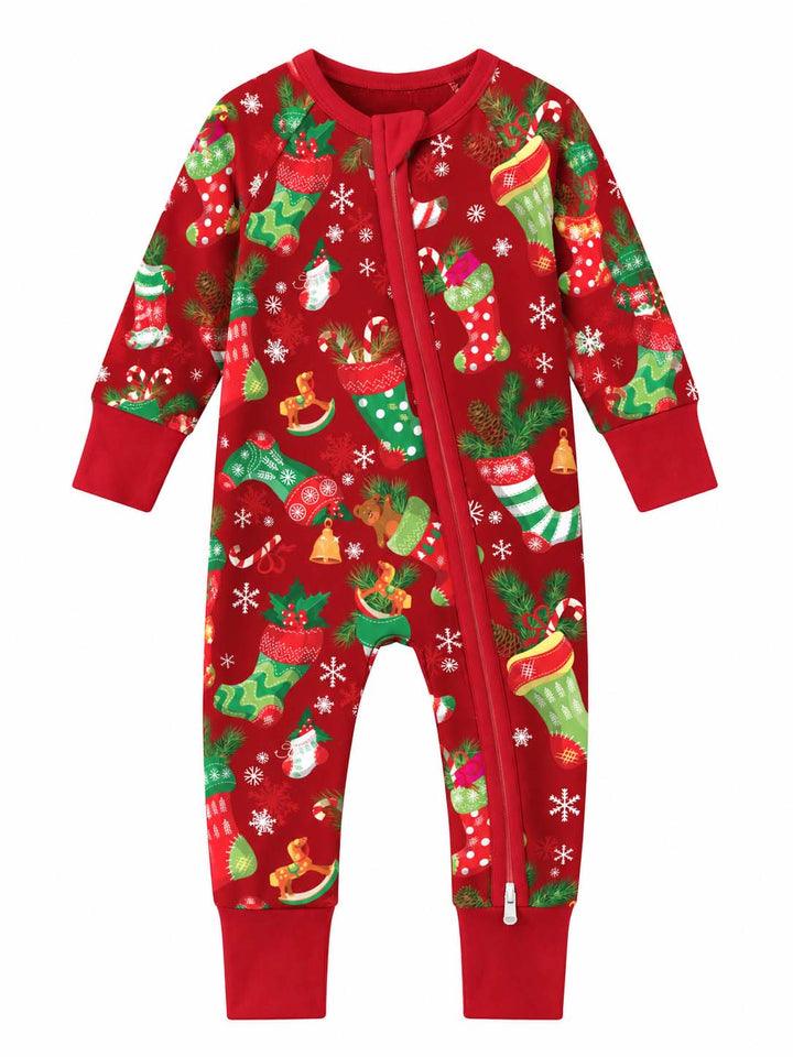Red Christmas Stockings Bamboo Convertible Zippy
