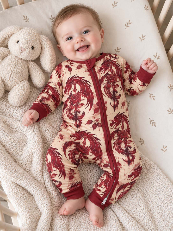 Red Dragon Rose Bamboo Convertible Zippy