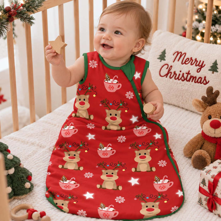 Reindeer Cocoa Christmas Bamboo Sleep Bag