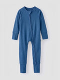 Steel Blue Bamboo Convertible Zippered Romper