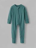 Cadet Blue Bamboo Convertible Zippered Romper