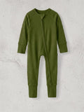Dark Olive Green Bamboo Convertible Zippered Romper