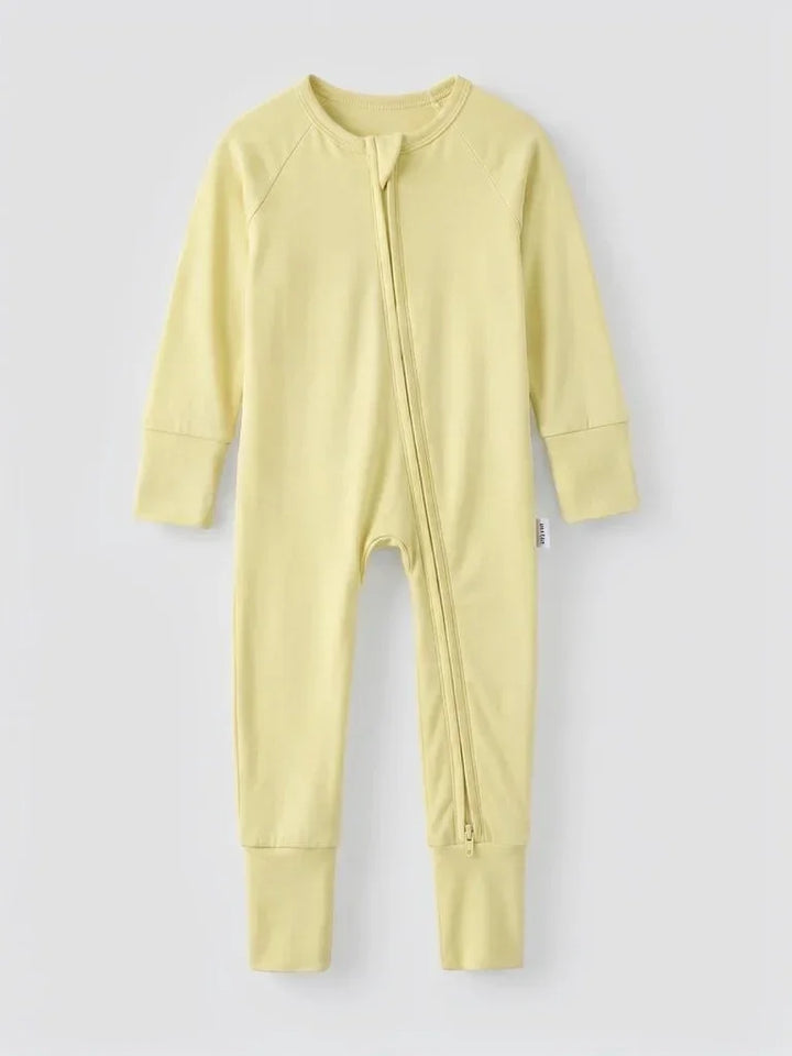 Pale Goldenrod Bamboo Convertible Zippered Romper