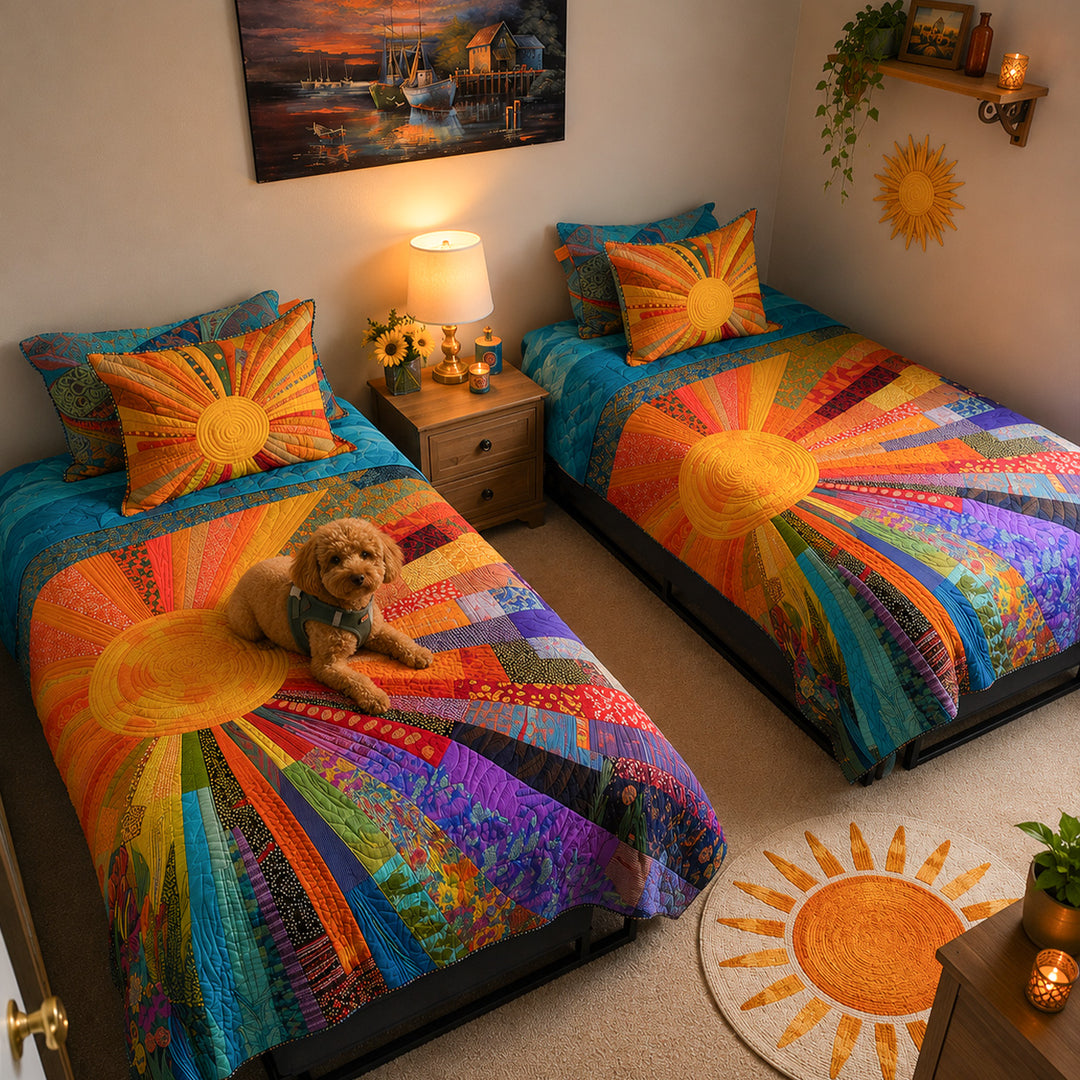 Rising Sun Bamboo Quilt Bedding Set