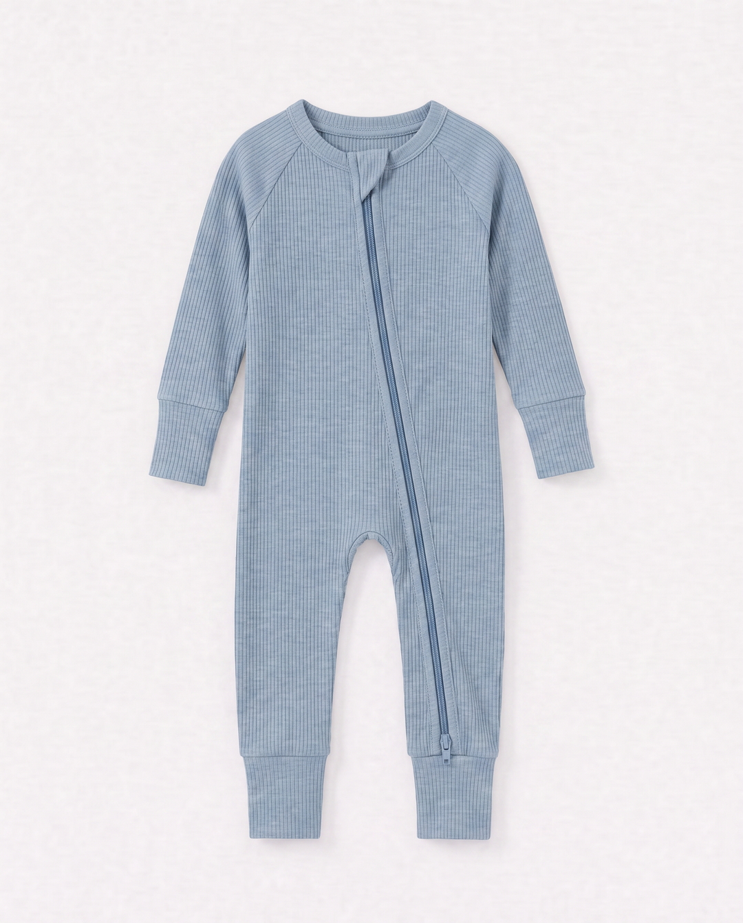 Misty Blue Ribbed Bamboo Convertible Zippy