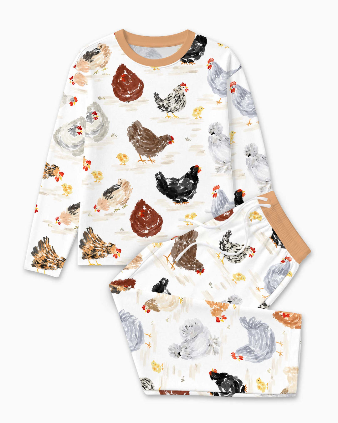 Rustic Chicken Farm Bamboo Men's Pajama Set